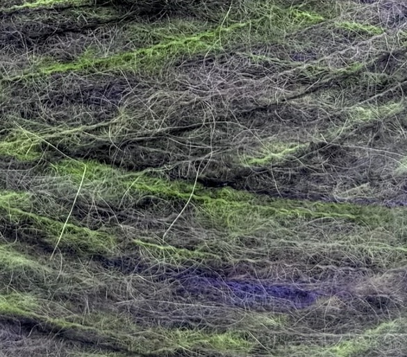 Zimpfer Wolle Selezione Art. Soriano Nm 1/15 – Fil en alpaga baby col. Vert, violet et gris foncé 04